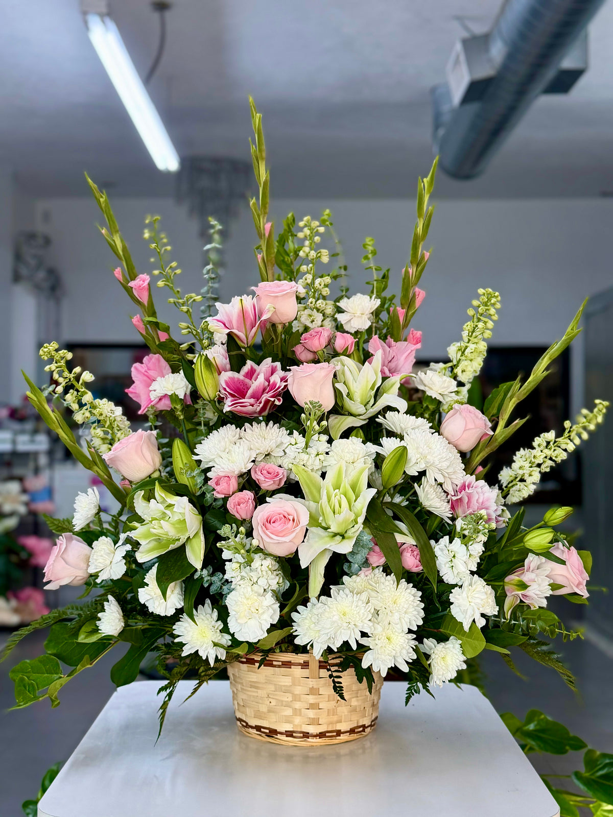 Loving Sentiments sympathy and funeral flower arrangement from Fantasy Flowers and Balloons